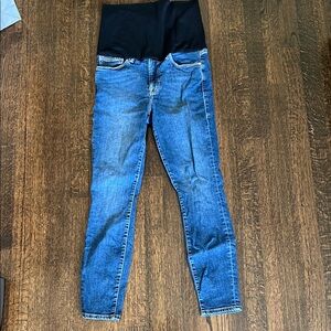 Maternity Good American Blue and Black jeans  with Elastic Waistband